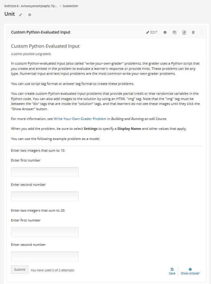 Open Edx - Custom Python Evaluated field